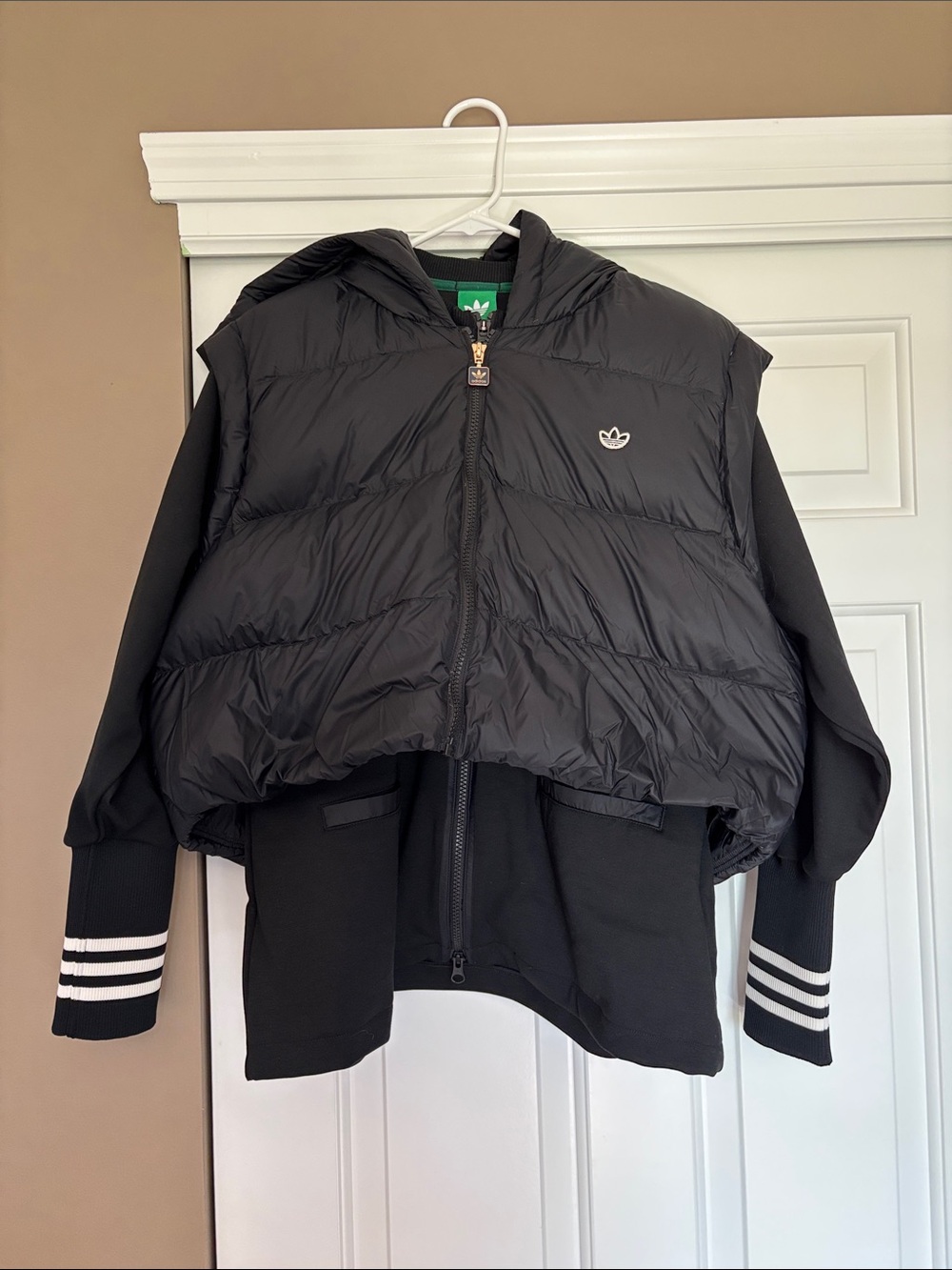 Adidas ladies Black Puffer Hooded Jacket